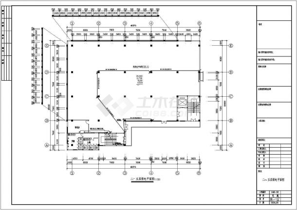 某地五层厂房电气设计平面图及系统图-图二
