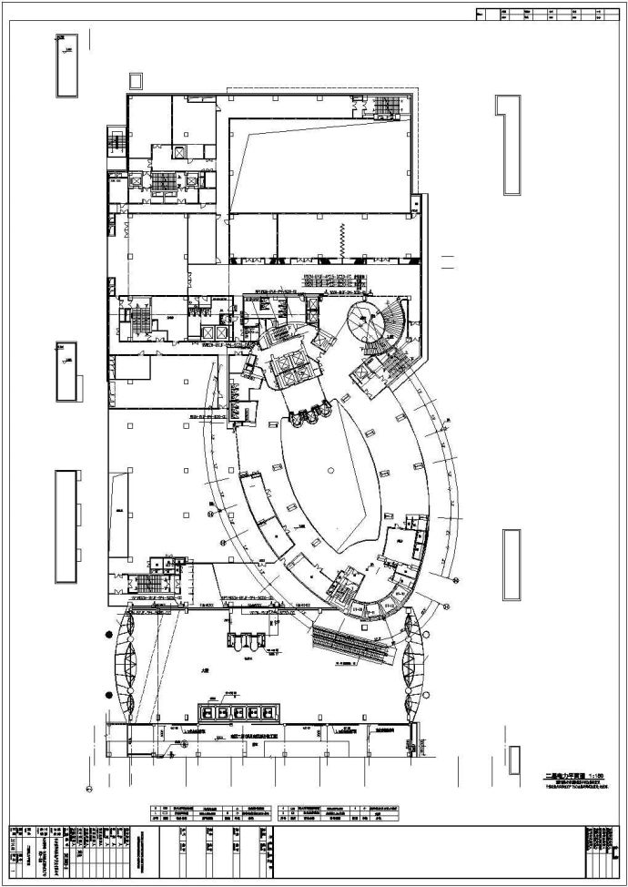 某综合楼建筑电气设计施工平面图纸_图1