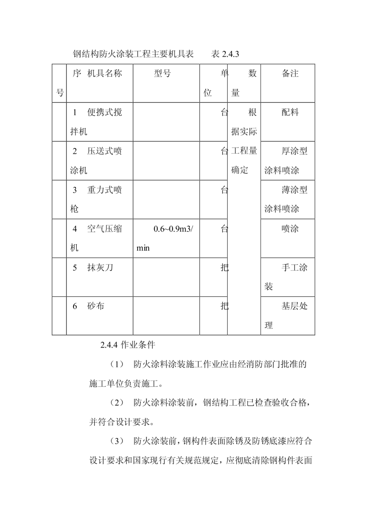 钢结构防火涂料涂装施工工艺标准-图二