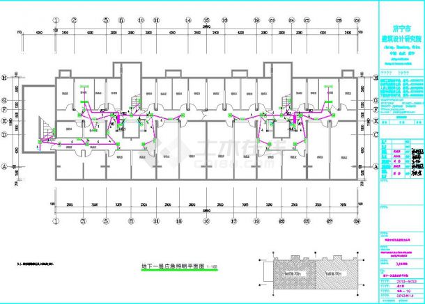 带地下室11层小区单元低压配电设计施工图-图二