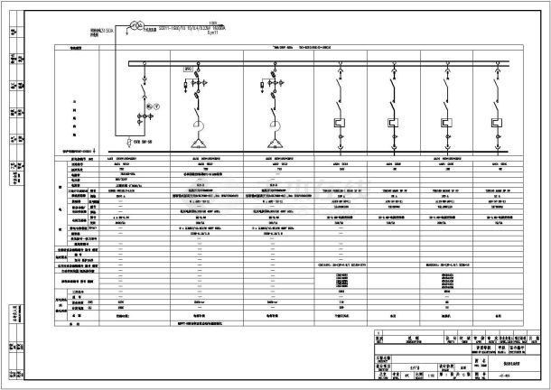 某化肥厂车间配电与电气设备控制原理图-图一