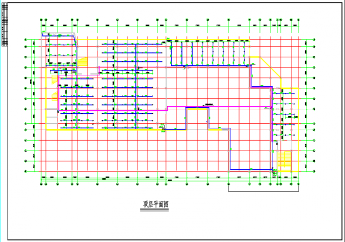 某地区大型商城自动喷淋平面及原理图_图1