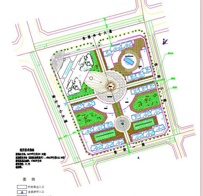某县城最中心地块景观规划设计方案图_图1