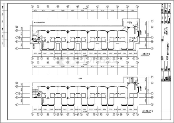 某地学校教师宿舍楼电气设计图（共8张）-图一