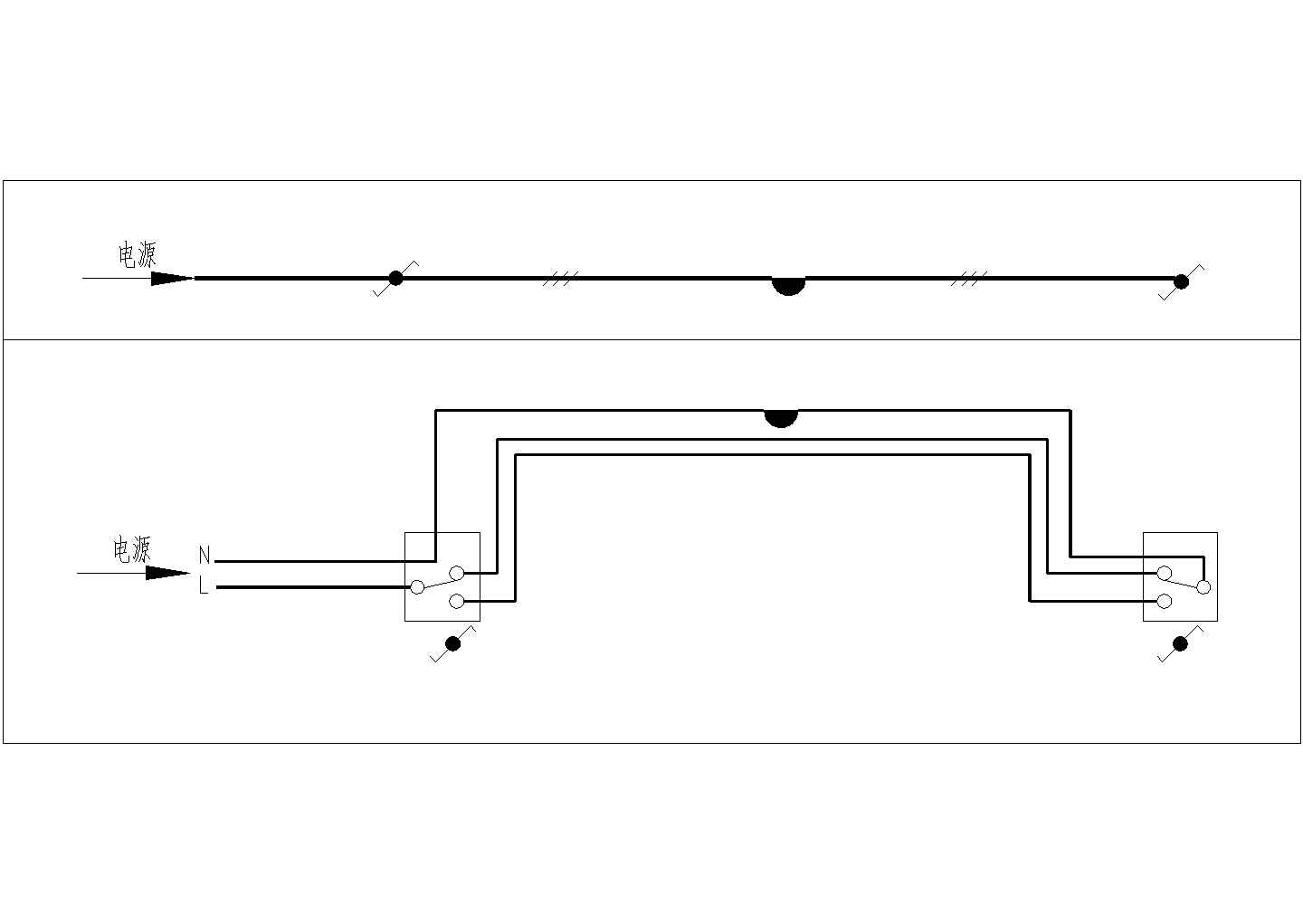双控4种接线设计示意图（共4张）