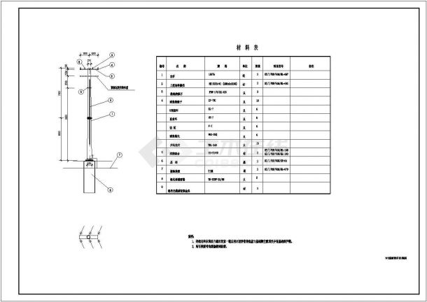 钢管杆组装图及电气设计图（共24张）-图一
