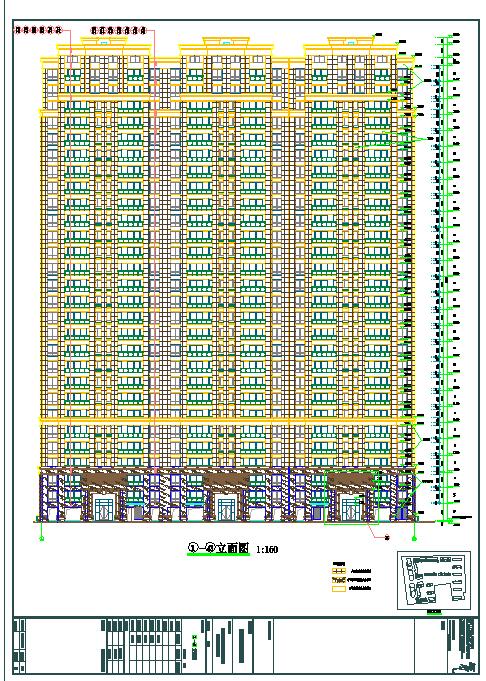 带夹层二十六层住宅楼单元建筑施工设计图_图1