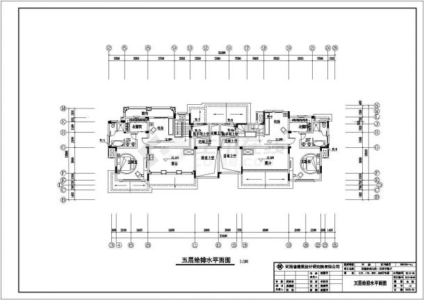 带地下室五层别墅给排水设计施工图-图二