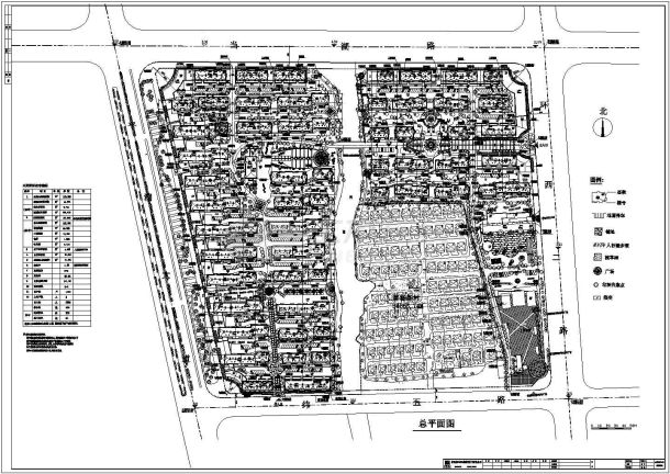 某地金平湖城市花园建筑规划总图张-图一