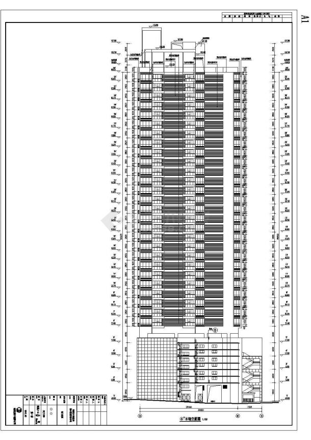 某地高层住宅楼小区建筑设计施工图-图二