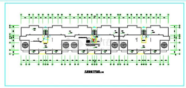 某12层住宅楼电气平面布置设计图-图二