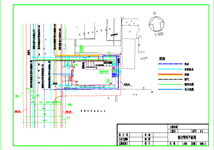 某大厦室外综合管网给排水设计图纸_图1