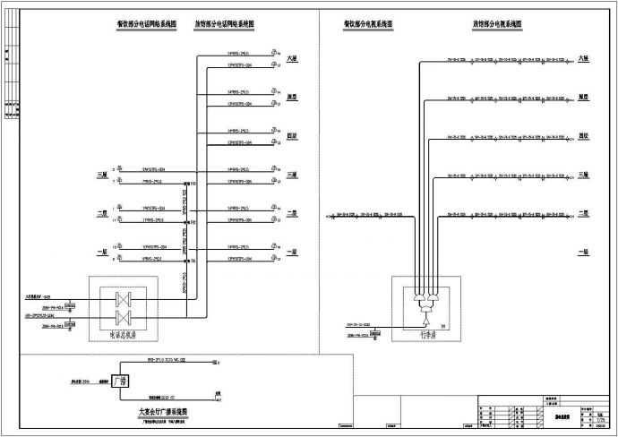 某地酒店电气系统图及平面设计施工图_图1