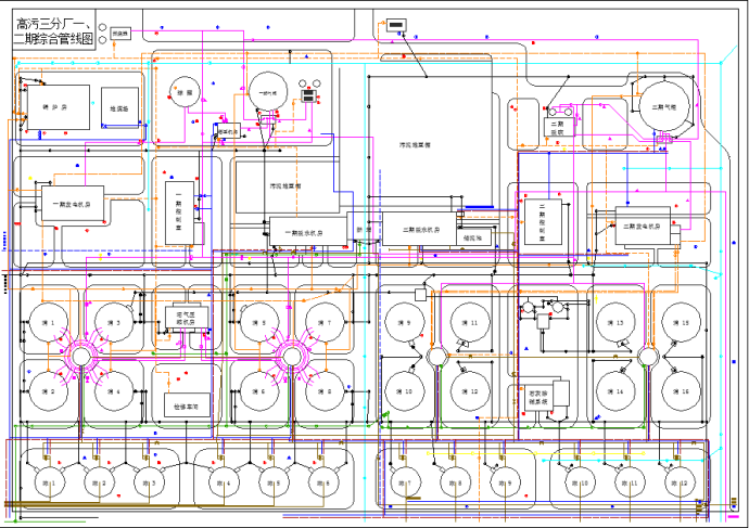 某地区小型厂房综合管线平面设计图_图1