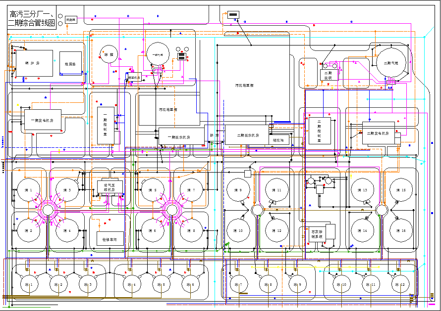 某地区小型厂房综合管线平面设计图