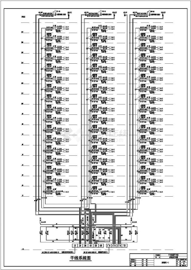 17层框架剪力墙结构住宅电气设计图-图二