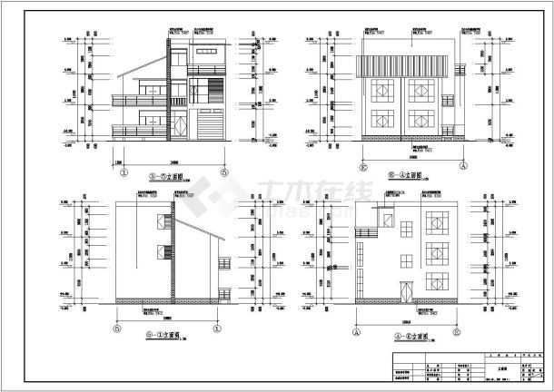 某新颖三层经济新农村房屋建筑设计图-图一