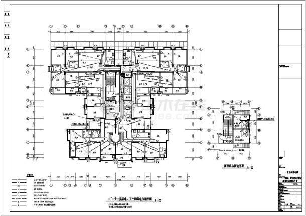 某33层住宅小区电气设计施工图纸-图一