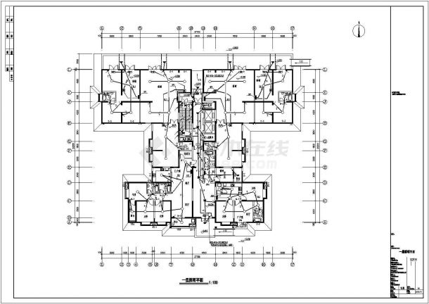 某33层住宅小区电气设计施工图纸-图二
