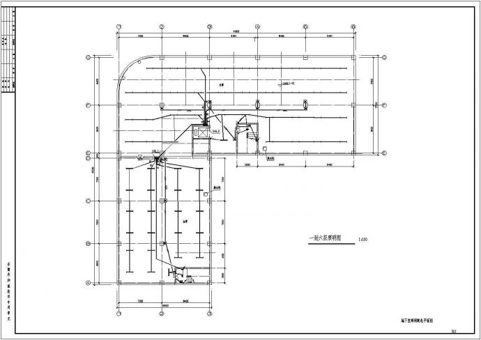 八层框架墙结构写字楼设计施工图纸_图1