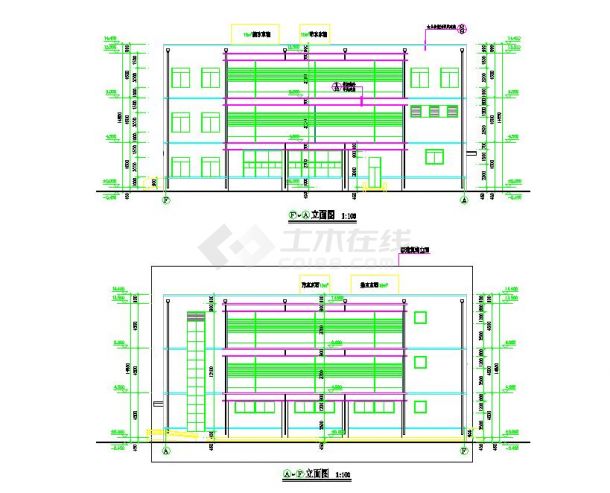 某地区三层学校教学楼电气施工系统图-图二