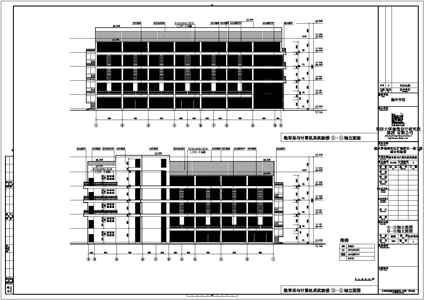 某校区多层实验楼建筑cad图纸