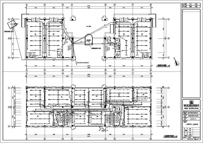 某三层办公楼电气施工设计图（含说明）_图1