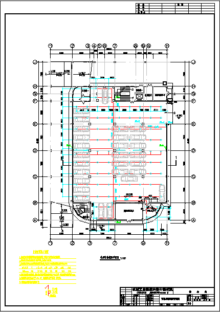 某地区车库带地下室给排水设计施工图_图1