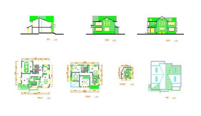 日式风格二层清新农村房屋建筑户型图_图1