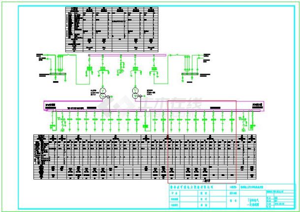 某地区电力发电站电气一次系统图纸-图一