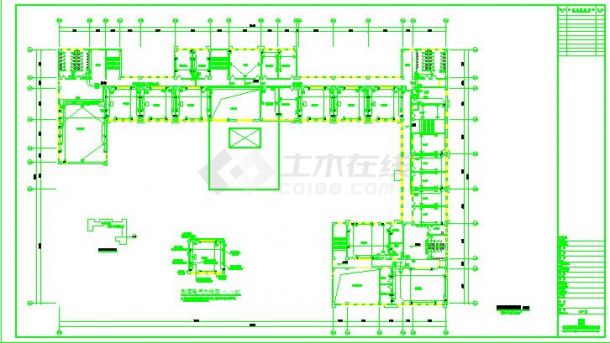 全套四层教学楼钢筋混凝土框架结构电气施工图-图二