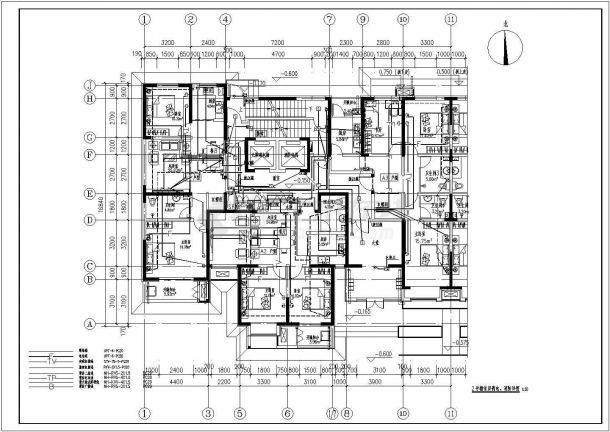 某高层民用住宅楼电气设计施工图纸-图二