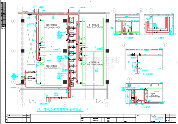 某地区工业厂房水泵房设计施工详图-图二