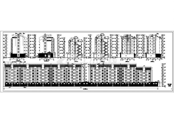 某县城安置小区商住两用建筑施工图-图二