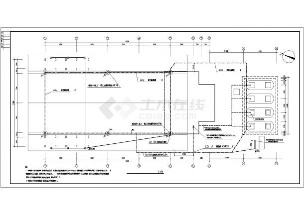 加油站及地下油库防雷电气平面设计图-图二