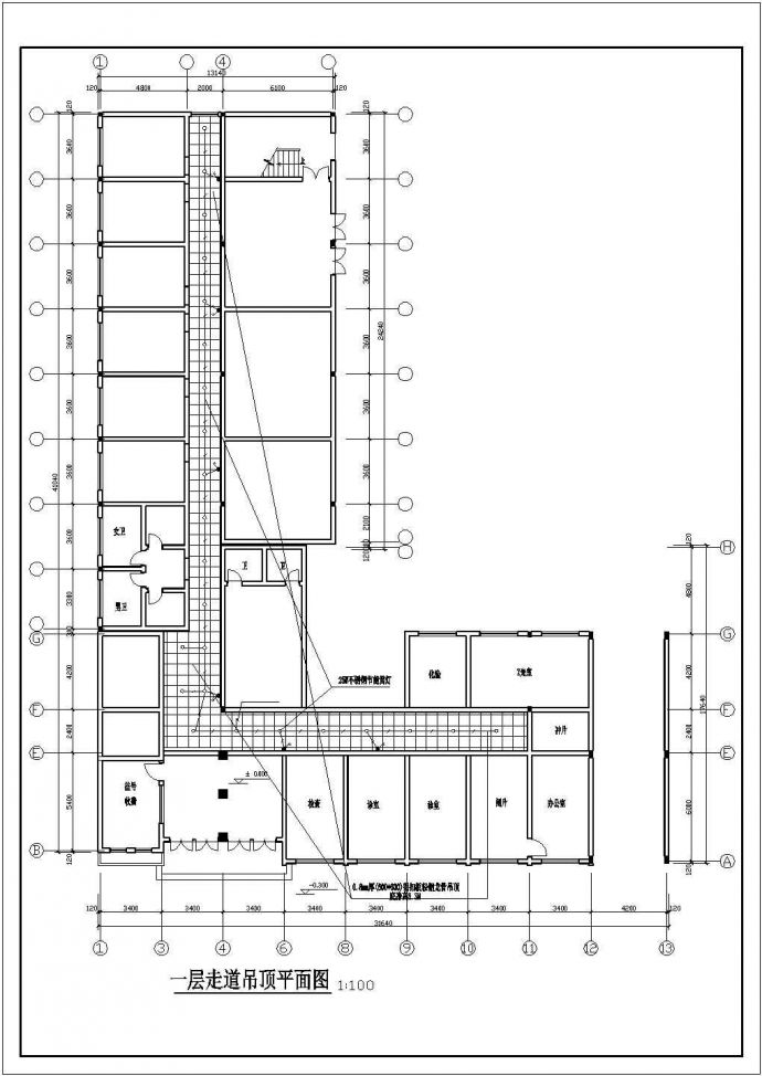 五层医院综合楼电气平面图（全套）_图1