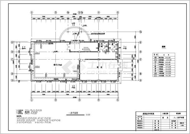 带地下室一~四层办公楼弱电施工设计图-图二