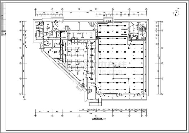 二层框架结构食堂电气设计图（含说明）-图二