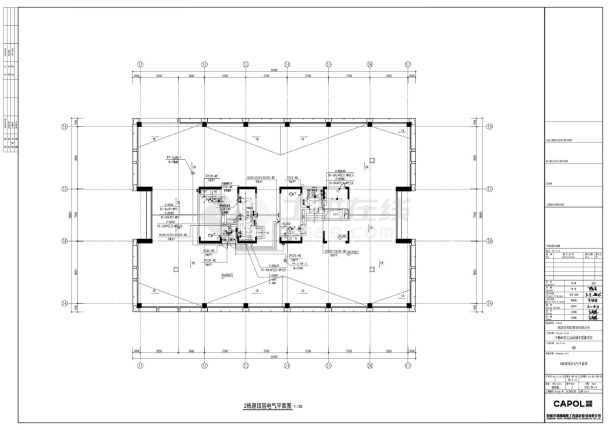 广东某超高层综合办公楼2栋电气平面图-图二