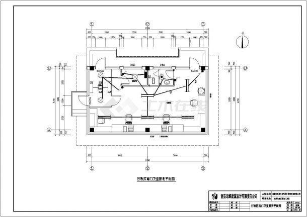 行政生活区南门门卫室电气设计图（含设计说明）-图一