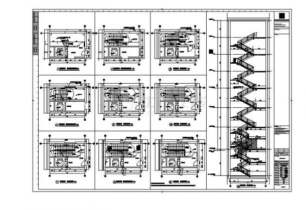 楼梯CAD平面设计详图-图二