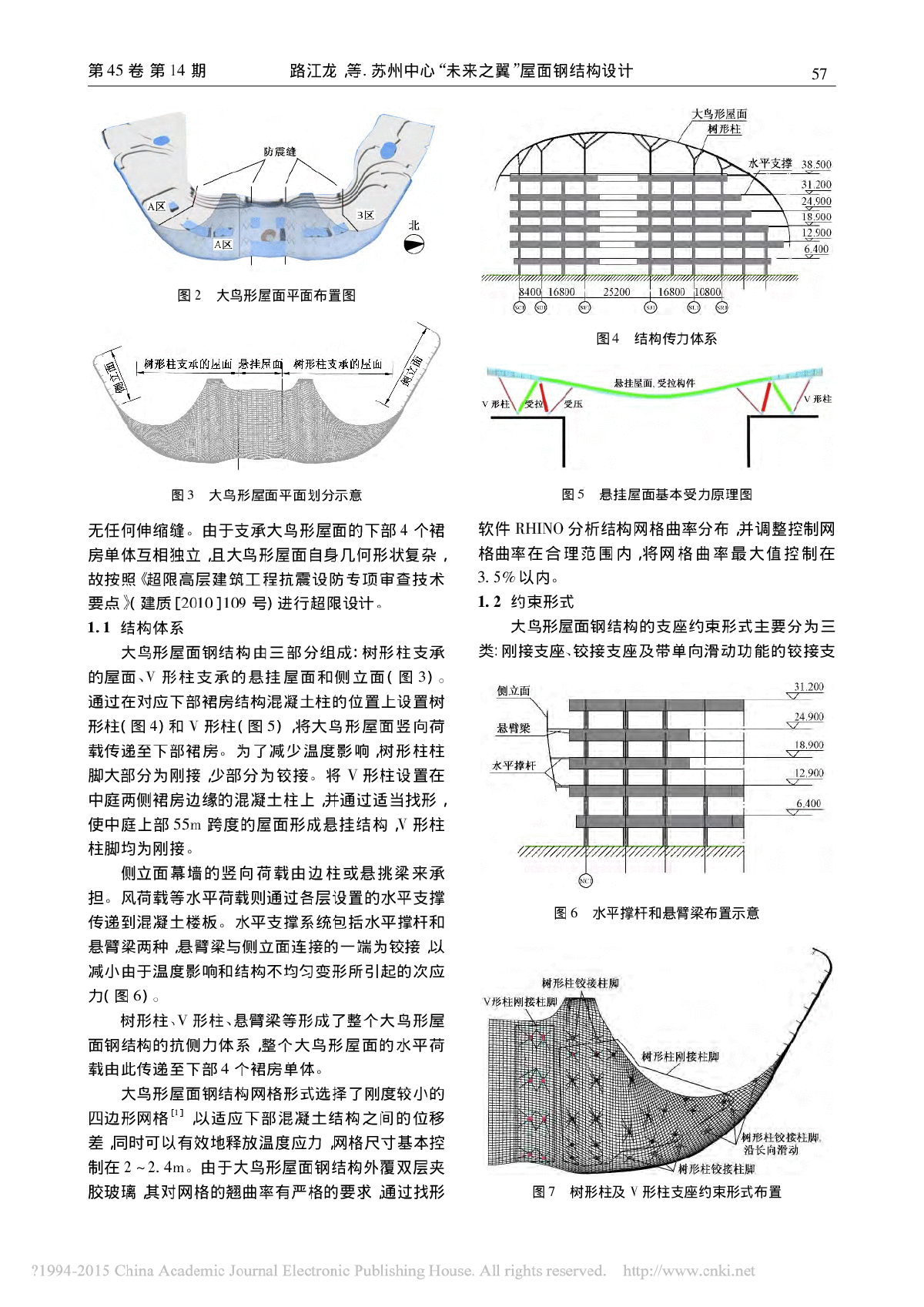 苏州中心“未来之翼”屋面钢结构设计-图二