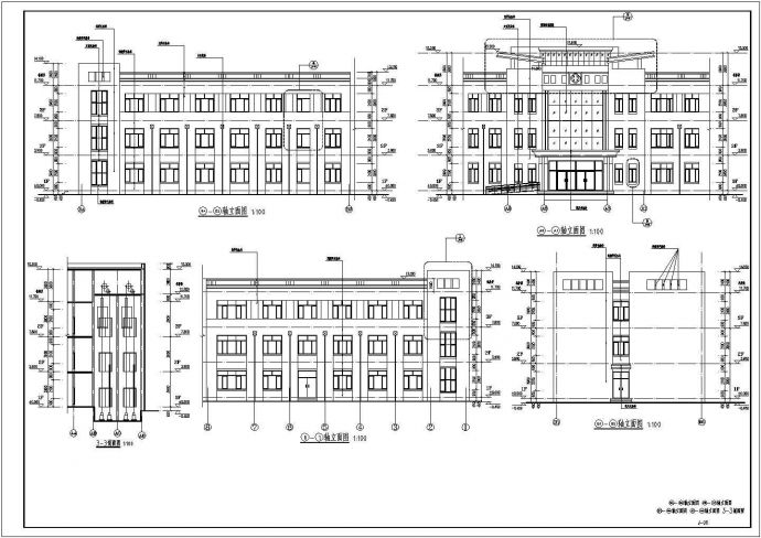 某区医院建筑设计施工参考CAD平面布置图 _图1