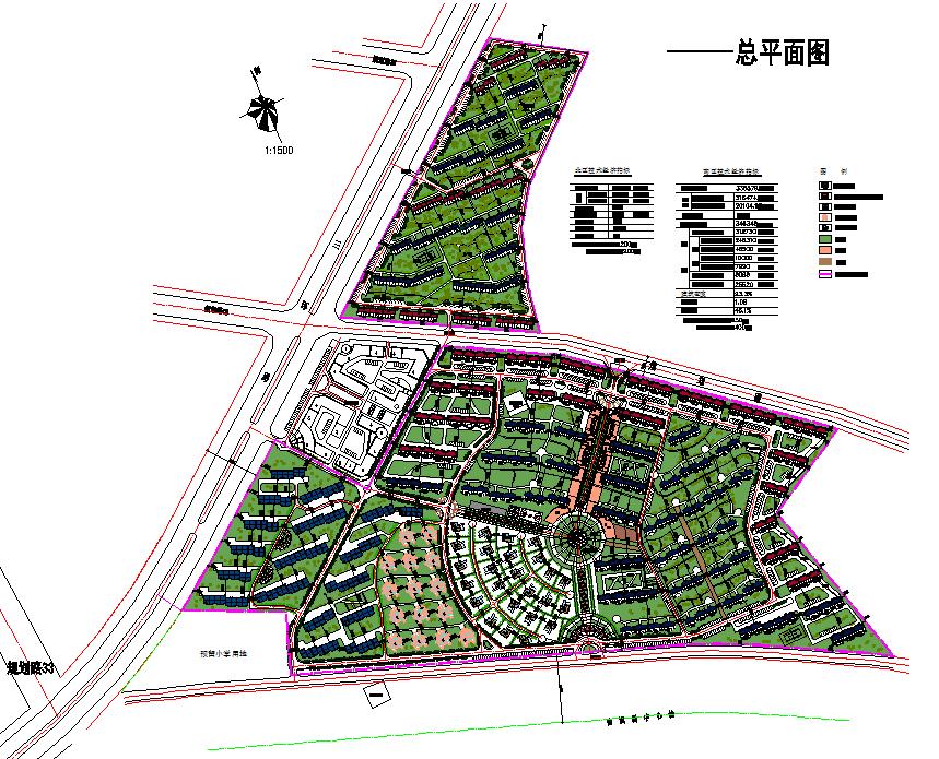 某地大型居住小区景观设计规划详图