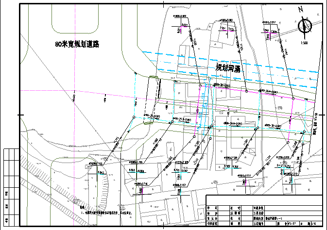 某城市市政道路给排水改造设计施工图_图1