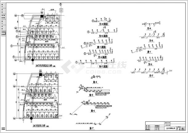 某地区高层综合办公楼给排水设计施工图-图一