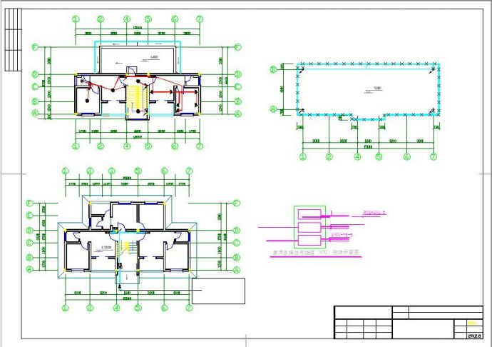 某城市三层宿舍楼电气设计图（共4张）_图1