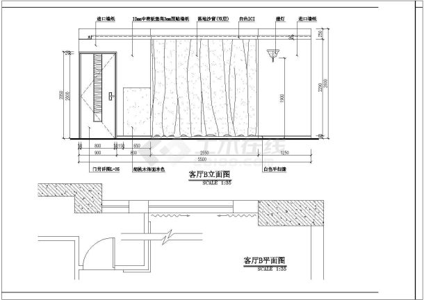 某小区家装装修设计施工图（全套）-图二