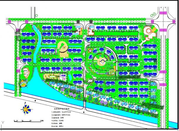 某地镇兴庄中心村园林景观设计规划图-图一