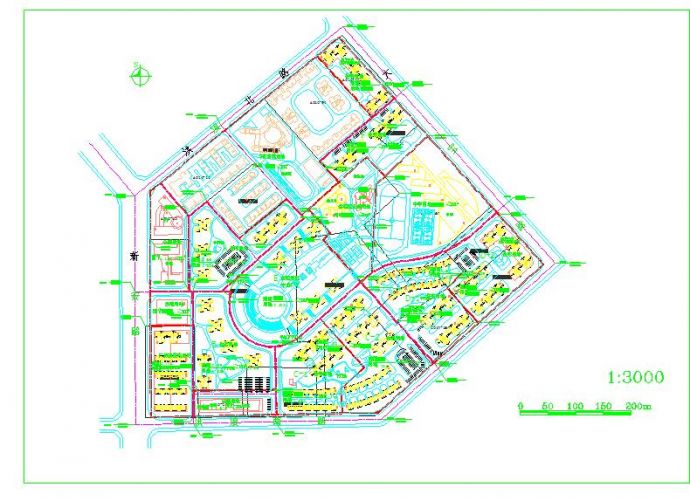 某地区小型居住区园林景观设计规划图_图1